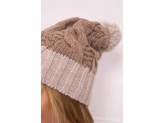 Paris fleecová čepice K212 tmavě béžová+béžová 5