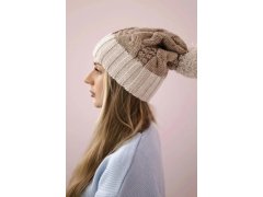 Paris fleecová čepice K212 tmavě béžová+béžová 6