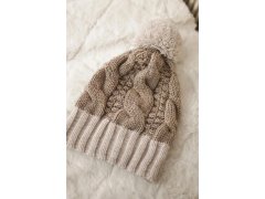 Paris fleecová čepice K212 tmavě béžová+béžová 7