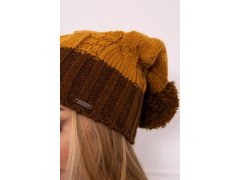 Fleecová čepice Paris K212 hořčicová+hnědá 5