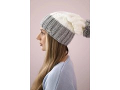 Paris fleecová čepice K212 bílá+šedá 6
