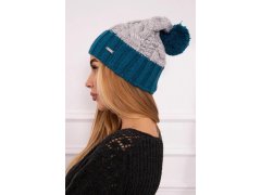 Fleecová čepice Paris K212 grey+marine 4