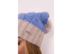 Paris fleecová čepice K212 modrá+béžová 5