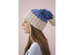 Paris fleecová čepice K212 modrá+béžová 6