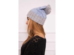 Paris fleecová čepice K212 modrá+šedá 4