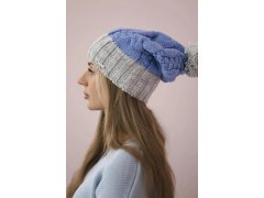 Paris fleecová čepice K212 modrá+šedá 6