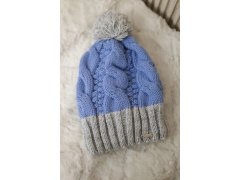 Paris fleecová čepice K212 modrá+šedá 7