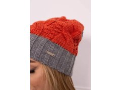 Paris fleecová čepice K212 červená+šedá 5