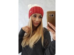 Čepice Paris fleece K212 ecru+bordeaux 1