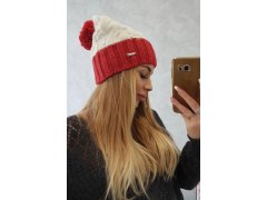 Čepice Paris fleece K212 ecru+bordeaux 2