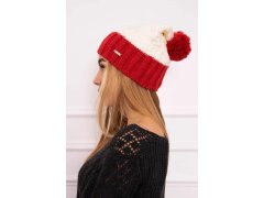 Čepice Paris fleece K212 ecru+bordeaux 4