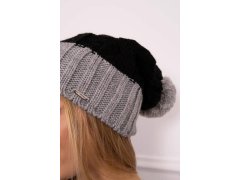 Paris fleecová čepice K212 černá+šedá 5