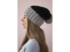 Paris fleecová čepice K212 černá+šedá 6