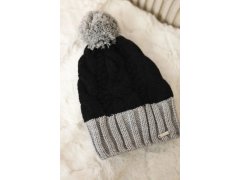 Paris fleecová čepice K212 černá+šedá 7