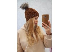 Fleecová čepice Daria K217 světle hnědá 3