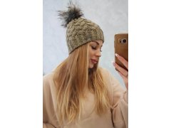 Fleecová čepice Daria K217 light khaki 3