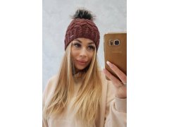 Fleecová čepice Daria K217 hnědá 2