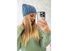 Fleecová čepice Iwona K221 denim 1