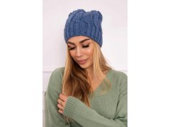 Fleecová čepice Iwona K221 denim 2