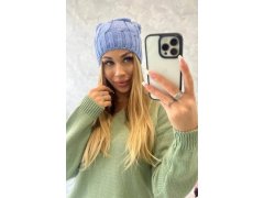 Fleecová čepice Iwona K221 modrá 1