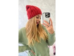 Fleecová čepice Iwona K221 maroon 1