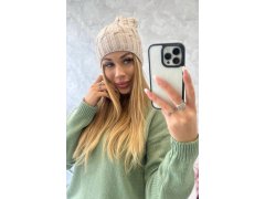 Fleecová čepice Iwona K221 beige 1