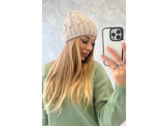Fleecová čepice Iwona K221 beige 2