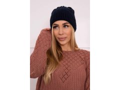 Fleecová čepice Anna K238 navy blue 2