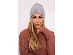 Fleecová čepice Anna K238 světle šedá 2