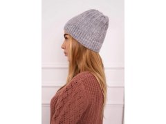 Fleecová čepice Anna K238 světle šedá 3