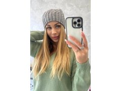 Fleecová čepice Paulina K227 tmavě šedá 1