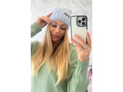 Fleecová čepice Paulina K227 modrá 1