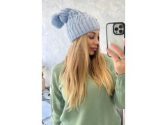 Fleecová čepice Paulina K227 modrá 2