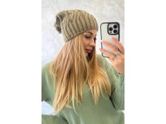 Fleecová čepice Paulina K227 khaki 1