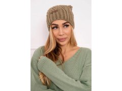 Fleecová čepice Paulina K227 khaki 2