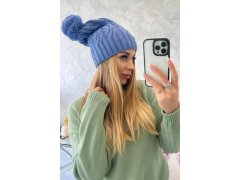 Fleecová čepice Paulina K227 light denim 1