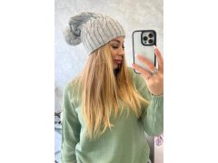 Fleecová čepice Paulina K227 světle šedá 1