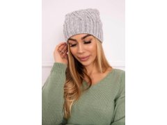 Fleecová čepice Paulina K227 světle šedá 2