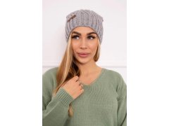 Fleecová čepice Paulina K227 šedá 2