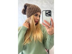 Fleecová čepice Paulina K227 mocca 1