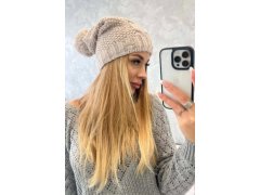 Fleecová čepice Justyna K253 light beige 2