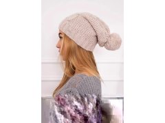 Fleecová čepice Justyna K253 light beige 3