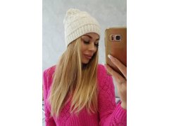 Fleecová čepice Marta K231 ecru 1