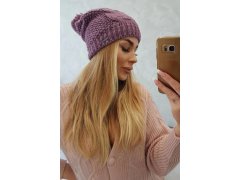 Fleecová čepice Carolina K243 tmavě růžová 2