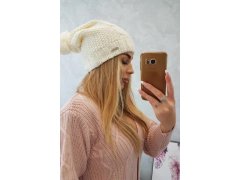 Fleecová čepice Carolina K243 ecru 2