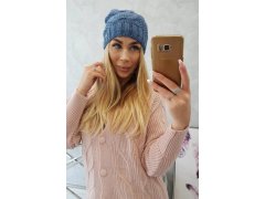 Fleecová čepice Carolina K243 denim 1
