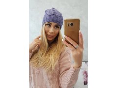 Fleecová čepice Carolina K243 fialová 1
