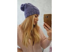 Fleecová čepice Carolina K243 fialová 2