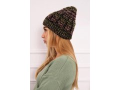 Fleecová čepice Melisa K241 black+olive 3