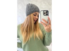 Fleecová čepice Melisa K241 šedá+černá 1